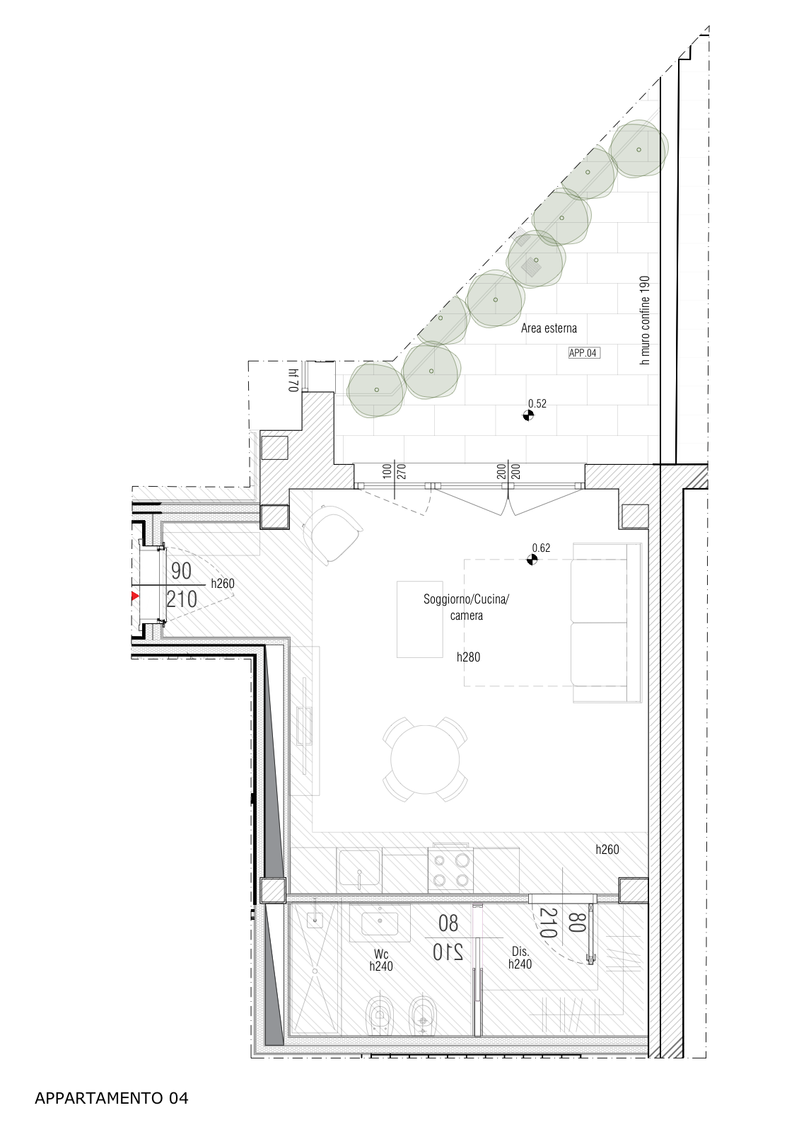 Piantina — 4_Monolocale Soft Living con Terrazzo
